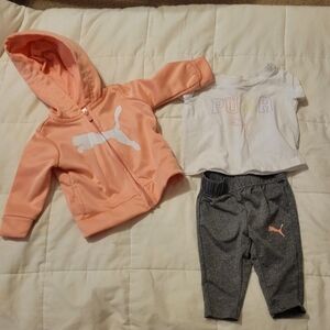 Puma Infant Set - Gray and White